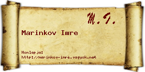 Marinkov Imre névjegykártya